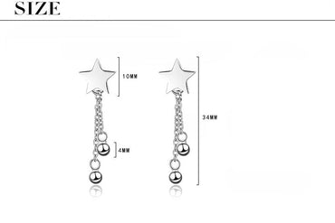 1 Pair Simple Style Classic Style Star Plating Copper Gold Plated Drop Earrings