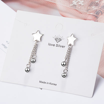 1 Pair Simple Style Classic Style Star Plating Copper Gold Plated Drop Earrings