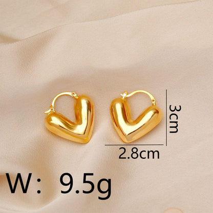 1 Pair Vintage Style Simple Style Solid Color Plating Copper 18K Gold Plated Ear Studs