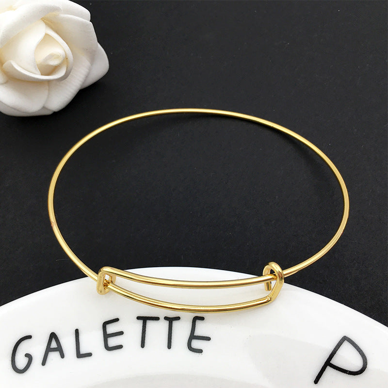 Simple Style Classic Style Commute Round Solid Color Iron Wholesale Bangle