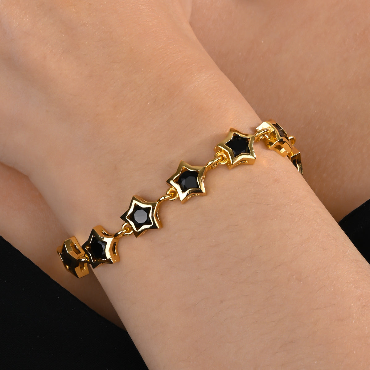 Copper Lady Modern Style Commute Inlay Star Glass Zircon Bracelets