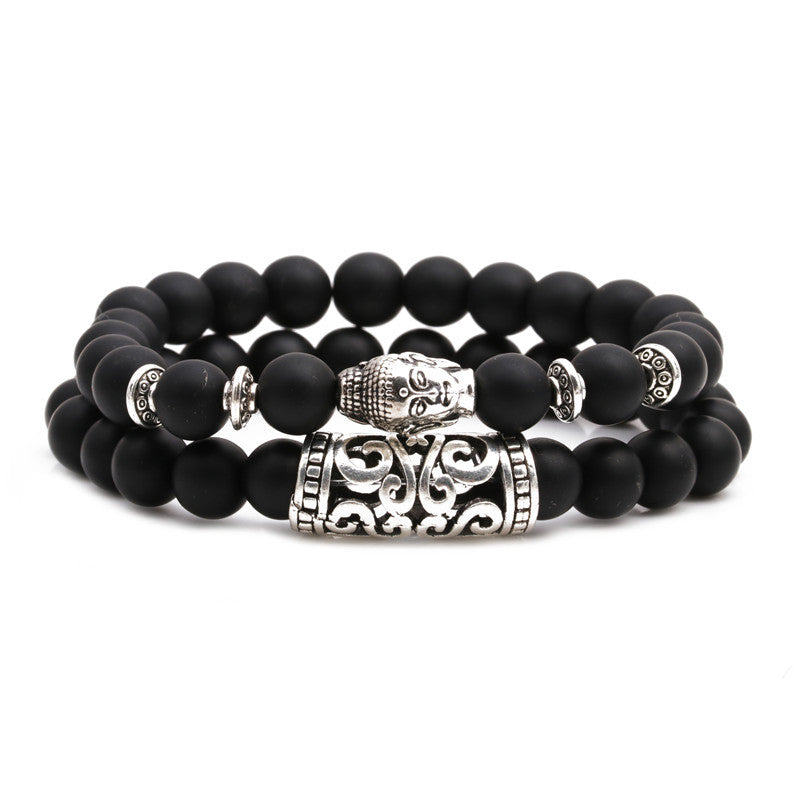 Fashion Lion Head Elephant Beaded Bracelet Set