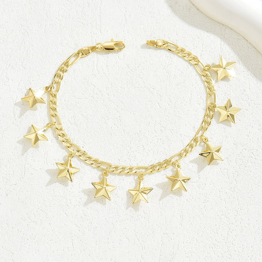 Copper Casual Elegant Classic Style Star Bracelets