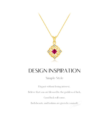 Sterling Silver 14K Gold Plated Casual Retro Plating Inlay Geometric Zircon Pendant Necklace