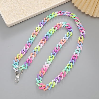 Sweet Color Block Arylic Chain Mobile Phone Chain