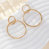 1 Pair Elegant Lady Round Flower Snake Plating 316 Stainless Steel  Titanium Steel 18K Gold Plated Drop Earrings