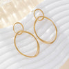 1 Pair Elegant Lady Round Flower Snake Plating 316 Stainless Steel  Titanium Steel 18K Gold Plated Drop Earrings