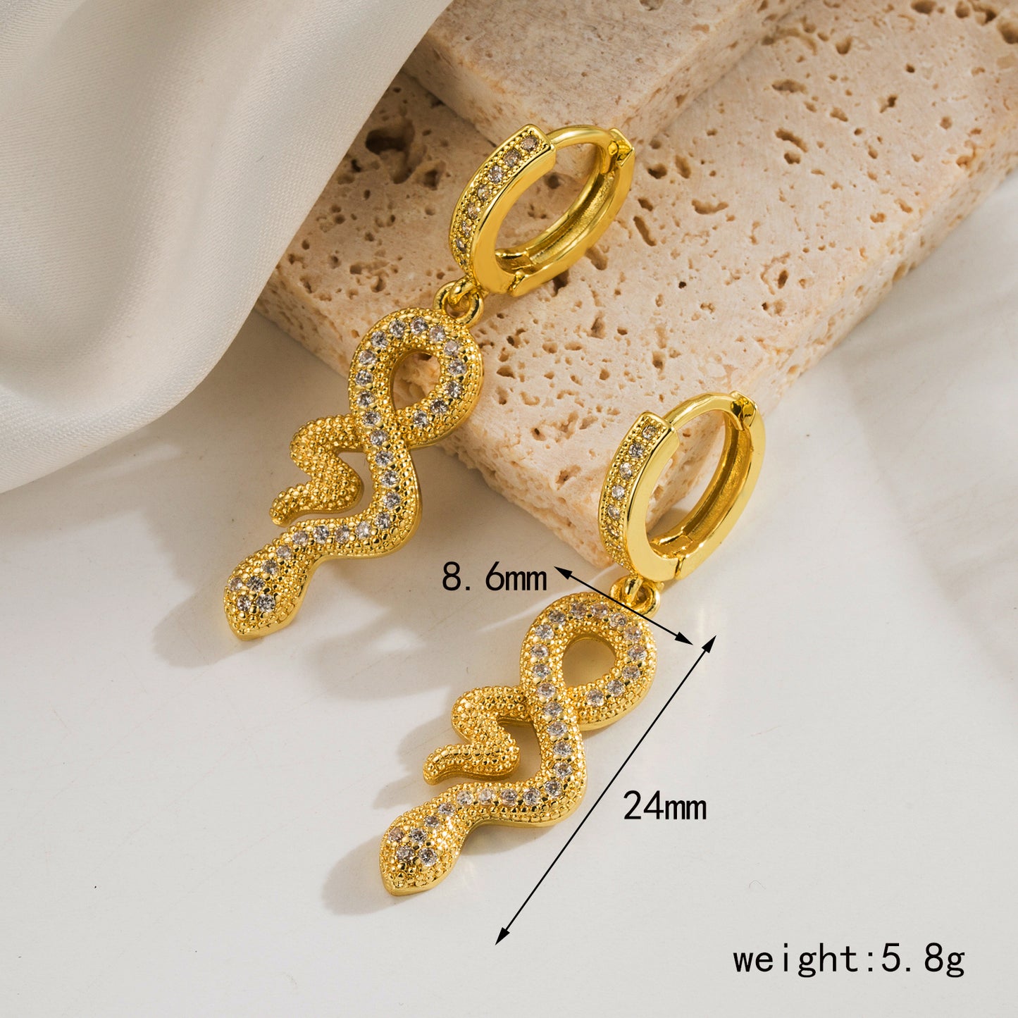 1 Pair Simple Style Water Droplets Bow Knot Plating Inlay Copper Zircon 18K Gold Plated Drop Earrings