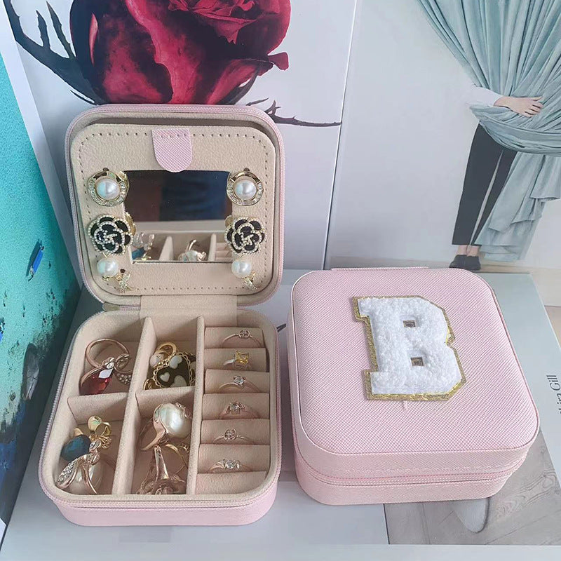 Simple Style Letter Pu Leather Flannel Wholesale Jewelry Boxes