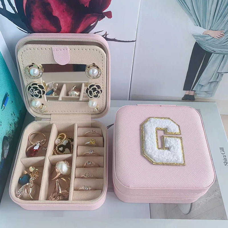 Simple Style Letter Pu Leather Flannel Wholesale Jewelry Boxes