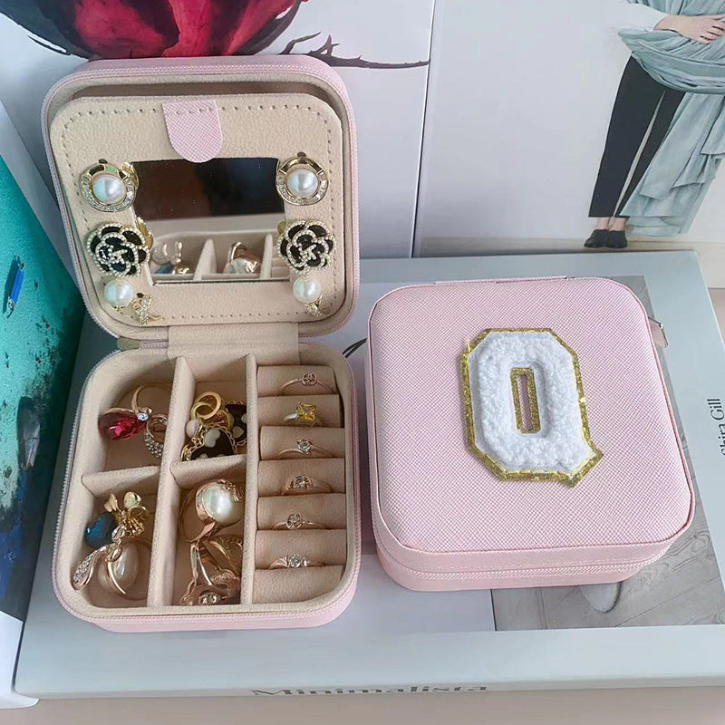 Simple Style Letter Pu Leather Flannel Wholesale Jewelry Boxes