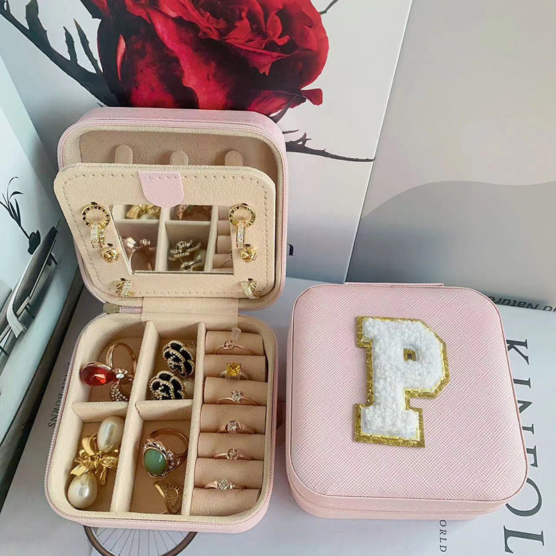 Simple Style Letter Pu Leather Flannel Wholesale Jewelry Boxes