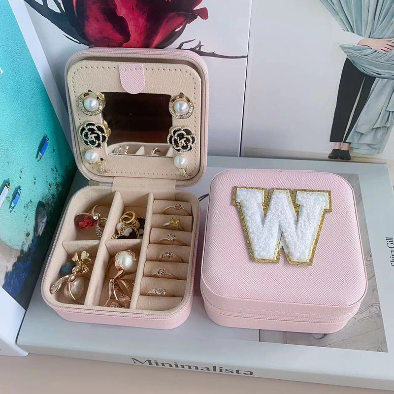 Simple Style Letter Pu Leather Flannel Wholesale Jewelry Boxes