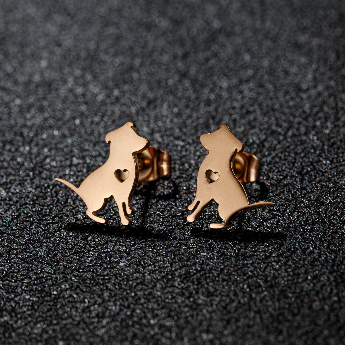 1 Pair Sweet Rabbit Cat Polishing 304 Stainless Steel 18K Gold Plated Ear Studs