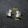 1 Pair Sweet Rabbit Cat Polishing 304 Stainless Steel 18K Gold Plated Ear Studs