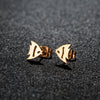 1 Pair Sweet Rabbit Cat Polishing 304 Stainless Steel 18K Gold Plated Ear Studs