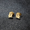 1 Pair Sweet Rabbit Cat Polishing 304 Stainless Steel 18K Gold Plated Ear Studs