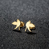 1 Pair Sweet Rabbit Cat Polishing 304 Stainless Steel 18K Gold Plated Ear Studs