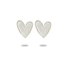 304 Stainless Steel Simple Style Enamel Plating Inlay C Shape Heart Shape Zircon Drop Earrings Ear Studs