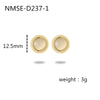 304 Stainless Steel Simple Style Enamel Plating Inlay C Shape Heart Shape Zircon Drop Earrings Ear Studs