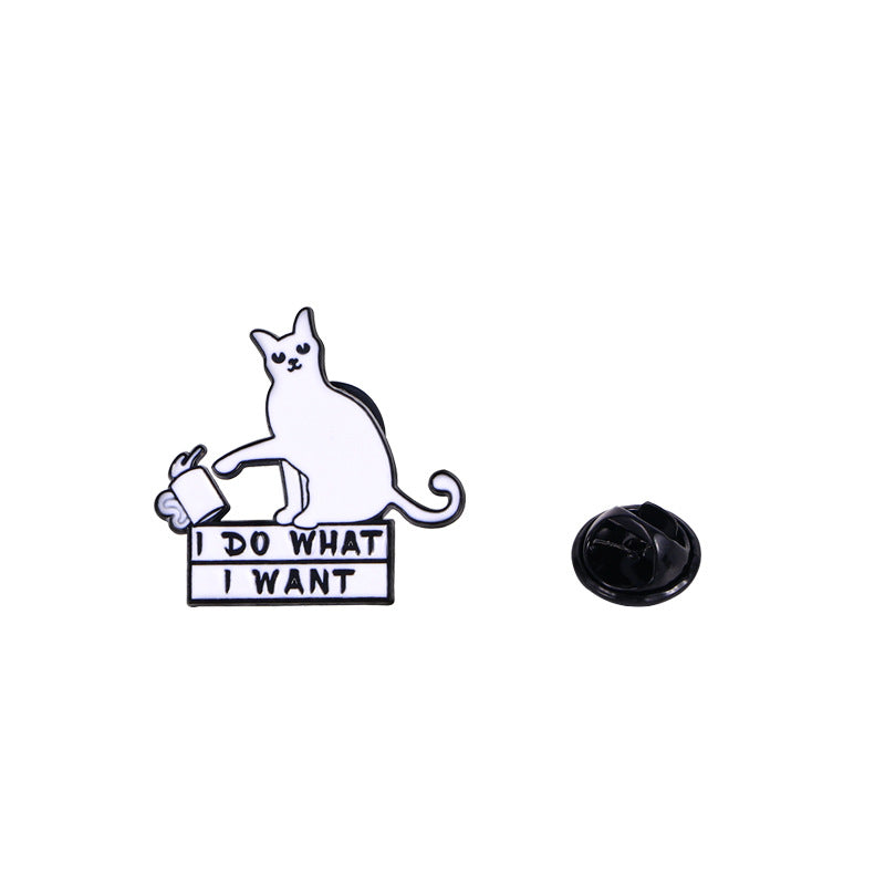 Casual Cute Funny Animal Cat Alloy Unisex Brooches