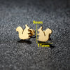 1 Pair IG Style Modern Style Sweet Mermaid Apple Strawberry Polishing Plating 304 Stainless Steel 18K Gold Plated Ear Studs