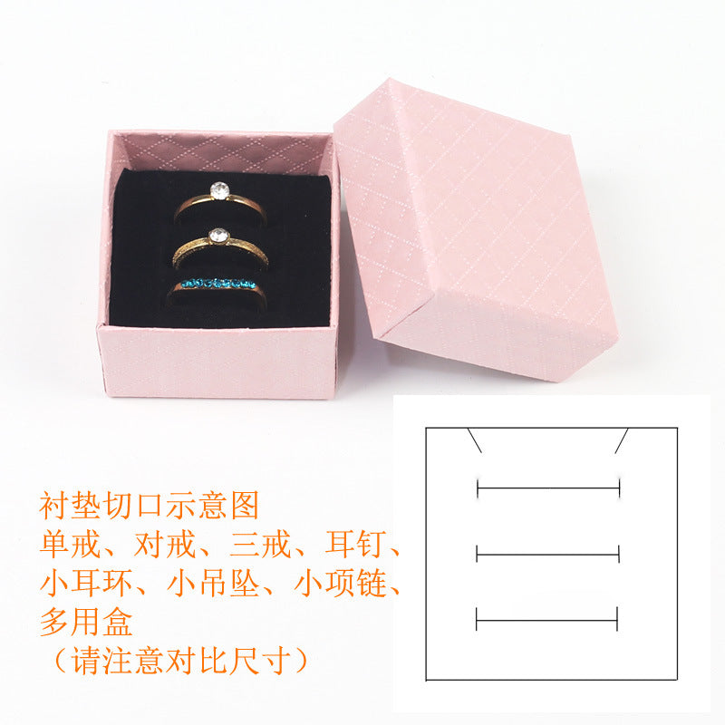 Simple Style Solid Color Paper Jewelry Boxes