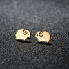 1 Pair Sweet Artistic Animal Irregular Polishing Plating 304 Stainless Steel 18K Gold Plated Ear Studs