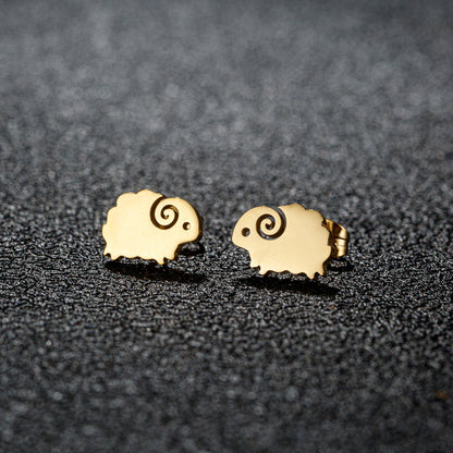 1 Pair Sweet Artistic Animal Irregular Polishing Plating 304 Stainless Steel 18K Gold Plated Ear Studs