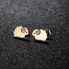 1 Pair Sweet Artistic Animal Irregular Polishing Plating 304 Stainless Steel 18K Gold Plated Ear Studs