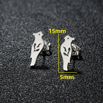 1 Pair Sweet Artistic Animal Irregular Polishing Plating 304 Stainless Steel 18K Gold Plated Ear Studs