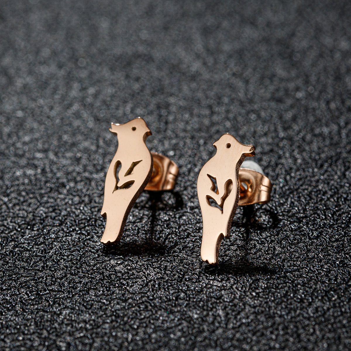 1 Pair Sweet Artistic Animal Irregular Polishing Plating 304 Stainless Steel 18K Gold Plated Ear Studs