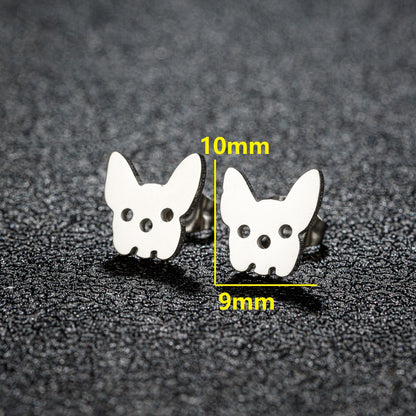 1 Pair Sweet Artistic Animal Irregular Polishing Plating 304 Stainless Steel 18K Gold Plated Ear Studs