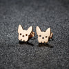 1 Pair Sweet Artistic Animal Irregular Polishing Plating 304 Stainless Steel 18K Gold Plated Ear Studs