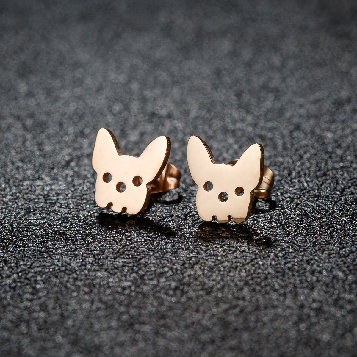 1 Pair Sweet Artistic Animal Irregular Polishing Plating 304 Stainless Steel 18K Gold Plated Ear Studs