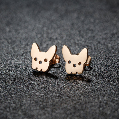 1 Pair Sweet Artistic Animal Irregular Polishing Plating 304 Stainless Steel 18K Gold Plated Ear Studs