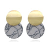 1 Pair Retro Solid Color Stoving Varnish Metal Ear Studs