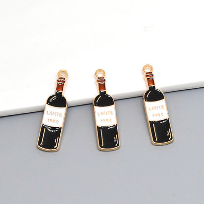 10 Pieces Alloy Wine Glass Pendant