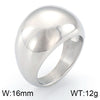 Basic Modern Style Classic Style Geometric Solid Color 304 Stainless Steel 18K Gold Plated Rings In Bulk