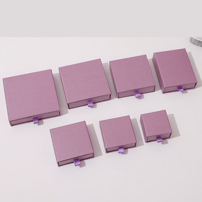 Elegant Solid Color Paper Jewelry Boxes