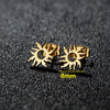 1 Pair Cute Sweet Flower Apple Polishing Plating 304 Stainless Steel 18K Gold Plated Ear Studs