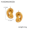 1 Pair Casual Simple Style Commute Knot Titanium Steel 18K Gold Plated Ear Studs