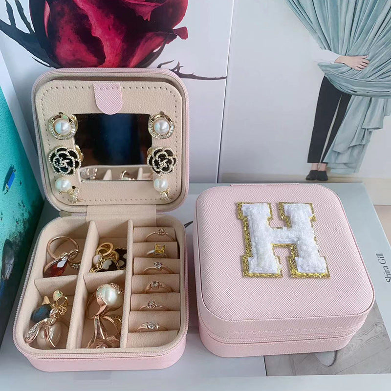 Simple Style Letter Pu Leather Flannel Wholesale Jewelry Boxes