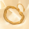 Simple Style Solid Color Stainless Steel 18K Gold Plated Bracelets In Bulk