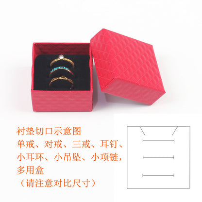 Simple Style Solid Color Paper Jewelry Boxes