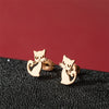 1 Pair Cute Basic Sweet Animal Cat Polishing Plating 304 Stainless Steel 18K Gold Plated Ear Studs