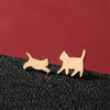 1 Pair Cute Basic Sweet Animal Cat Polishing Plating 304 Stainless Steel 18K Gold Plated Ear Studs