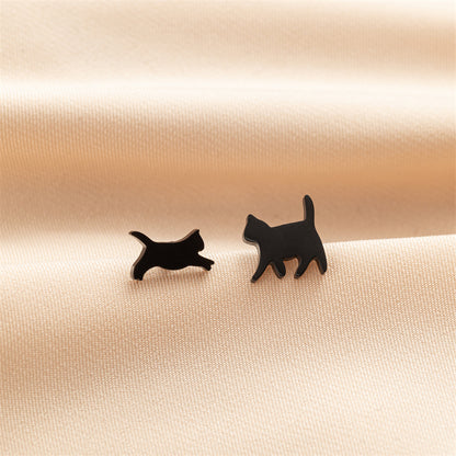 1 Pair Cute Basic Sweet Animal Cat Polishing Plating 304 Stainless Steel 18K Gold Plated Ear Studs