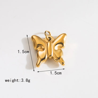 304 Stainless Steel 18K Gold Plated IG Style Sweet Artistic Polishing Butterfly Bow Knot Rings Earrings Necklace