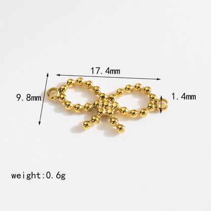 304 Stainless Steel 18K Gold Plated IG Style Sweet Artistic Polishing Butterfly Bow Knot Rings Earrings Necklace